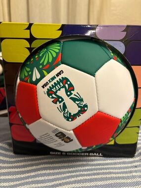 FIFA World Cup Style Size 5 Soccer Ball - Green/White/Red